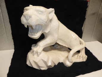 Vintage Carved Stone Tiger