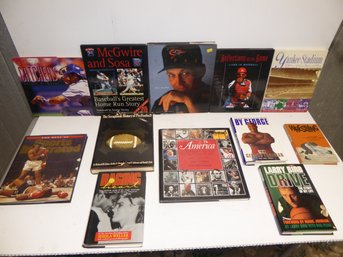 Large Lot Of Athlete/Sports Books