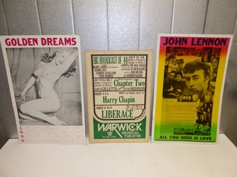 Lot 0f 3 Vintage Memorabilia Cardboard Wall Hangers