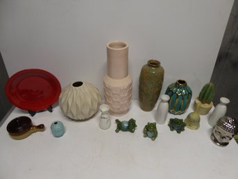 Large Lot Of Vases, Fiestaware And Other Decorative Pieces