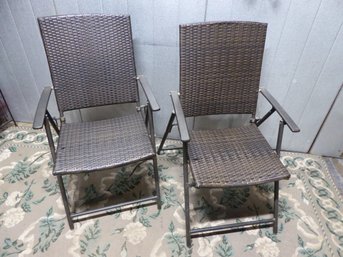 Pair Of Folding Patio Chairs