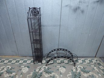 Two Metal Plant Stands
