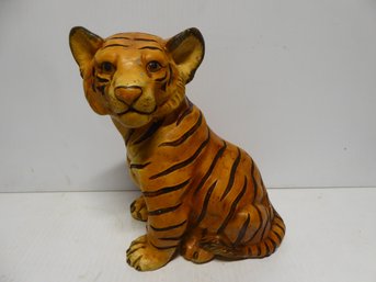 14-inch Tall Vintage MCM Marwal Industries Chalkware Tiger Cub