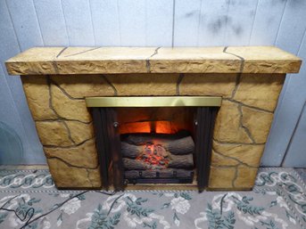 Fiberglass Fireplace With Dyno Flame Light Up Electric Heater