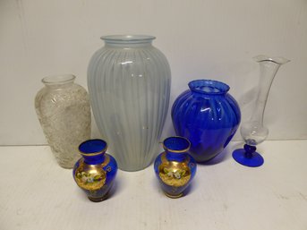 Lot Of Vintage Glass Vases