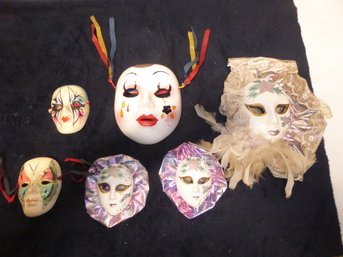 Vintage Ceramic Mardi Gras Masks