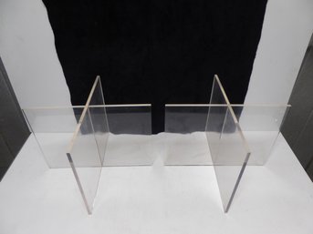 Pair Of Vintage Lucite Stands