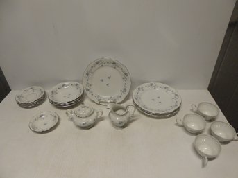 Vintage Partial Set Of Johann Haviland Bavaria Blue Garland China