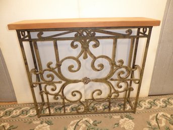 French Lace Hand Forged Iron Console Table