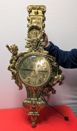 Antique/vintage Ormolu G Magneta Electric Wall Clock Circa 1900 -  From The NYC Plaza Hotel Renovation -2 Of 2