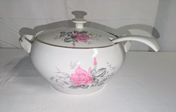 Imperial Rose, Japan, Porcelain Soup Tureen With Ladle