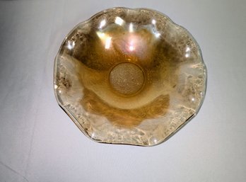 Vintage Marigold Carnival Glass Bowl