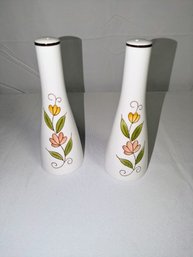 Set Of Mikasa Cera Stone. Japan Hand Painted Salt & Pepper Shakers
