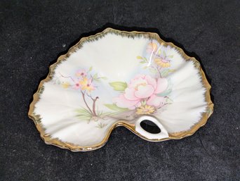 Vintage Hand Painted Leaf Shaped Dish
