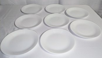 Set Of 8 Corelle By Corning White  Glass Dishes