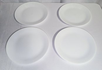 Set Of 4 Corelle By Corning White  Glass Dishes
