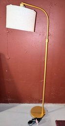 Gold Tone Floor Lamp With Shade