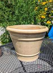Tan Glazed Ceramic Planter