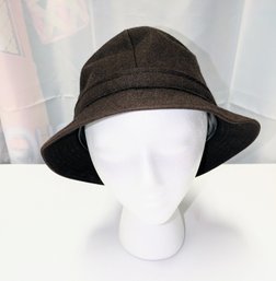 Vintage 80s Brown Wool Bucket Hat - Size (m)