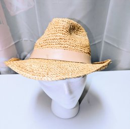 Vintage Hatattack Straw With Leather Band Hat