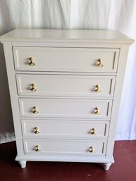 5 Drawer White Dresser