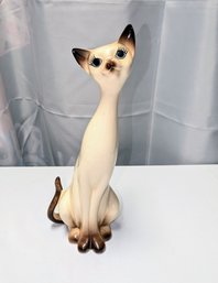 Vintage MCM Large NAPCO Pottery Siamese Cat Statue