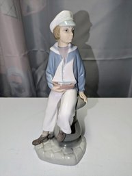 Vintage Retired LLADRO Sailor Boy With Toy Boat - # 4810