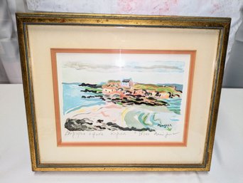Signed ,  Numbered & Framed Minguet Water Color - 38/100
