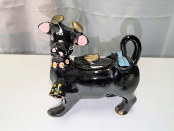 Vintage Thames, Japan, Glazed Ceramic Cow Sugar Bowl