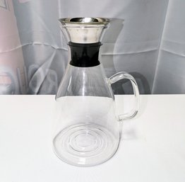 Glass With Stainless/Rubber Strainer Fruit Infusion Pitcher