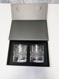 The McKittrich Hotel Pair Of Crystal Engraved Rock Glasses