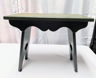 Vintage Green Primitive Rustic Stool