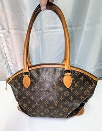 Vintage Louis Vuitton Brown Monogram Lockit Horizontal Tote Bag (Lock Needs To Be Oiled Keys Don't Unlock It)