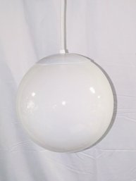 MCM White Globe Pendant Light