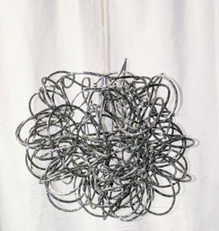 Silver Twisted Design Pendant Light