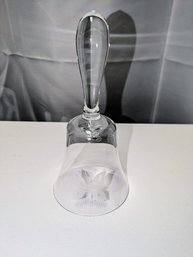 Vintage Bombay Etches Butterfly Design Glass Bell