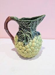 Vintage Olfaire Green Grape Pitcher