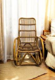 Vintage Rattan Rocking Chair - Chair Only No Cushion