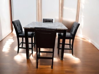 Signature Design By Ashley Maysville Counter Height Dining Table And 4 Bar Stools Set