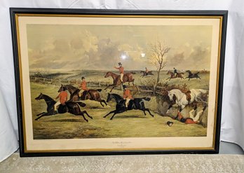 VTG 1946 Framed Print Of 'The Melton Hunt (A Queerish Place)' Painting, No. 201, By David Dalby Of York