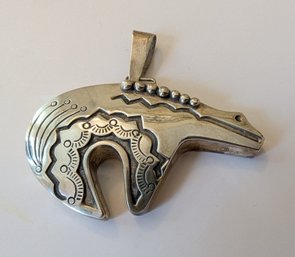 Sterling Silver Native American Bear Pendant