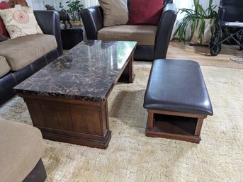 Coffee Table With Pull Out Storage Bench