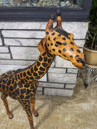 Leather Giraffe Statue