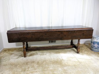 Large Vintage Drop Leaf Farmhouse Table