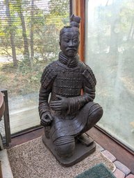 Large Cast Chinese Warrior Statue