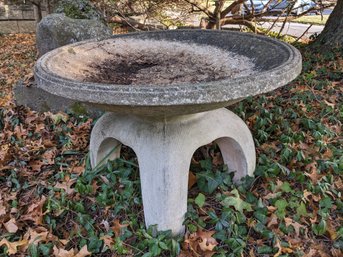 Large Vintage Concrete Asian Style Birdbath