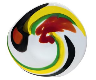 Vintage Large Decorative Kaneaki Fujimori Art Glass Dish