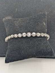 Sterling Large Graduated Tennis Bracelet