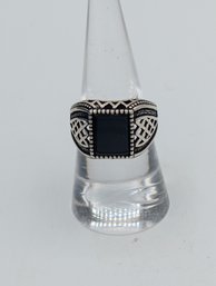 Sterling Onyx Ring Size 8