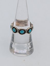 Sterling Turquoise Ring Size 7.5